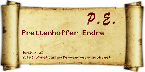 Prettenhoffer Endre névjegykártya